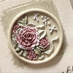 【受注可】25mm 公主薔薇 シーリングスタンプ ヘッド バラ リボン