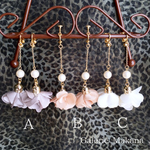 全カラー入荷【再販】ふんわりお花のタッセルイヤリング/ピアス