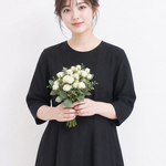 【シンプル】式服 フォーマル ❣️ リネン 丸襟 マキシ丈 ワンピース フリーサイズ（着丈118cm or 123cm／全10色）