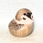 福良雀さん【753羽目】木製 すずめ スズメ 野鳥 ＜銘木すずめや＞