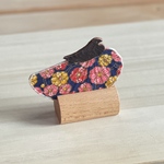 ミニ千鳥うちわ【江戸唐紙】お守り インテリア 伝統工芸品 プレゼント ギフト 小鳥インテリア クリスマス 和紙