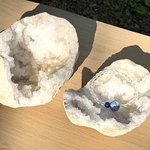 💎✨魂を静かに整える✨💎天然水晶ジオードペア・浄化空間セット💫空間浄化・ブレスレット休息にも💫