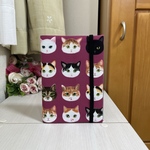 猫柄　猫　ねこ　リアルねこ　猫の頭　猫の顔　お薬手帳ケース　マイナンバーカードケース