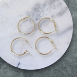【30mm】フープピアス サージカルステンレス ゴールド パーツ ピアス 1245