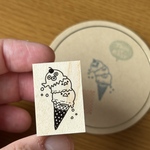 【ラバースタンプ】アイスクリームひよこ兄弟