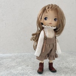 モンストドール ミディブライス サイズ 裾フリルショートサロペット