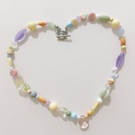 no.555／a'moureveビーズネックレス　ハンドメイド　古着　韓国