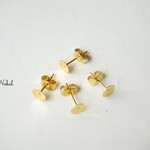 ６㎜平皿ピアス☆キャッチ付き