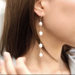 淡水パールのロングピアス/イヤリング/樹脂ピアス