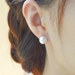 コットンパール・ピアス(10㎜)