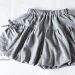 バルーンパンツ*グレー&リバティリボン*120cm