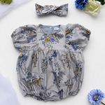blue bouquet rompers-ブルーブーケロンパース-