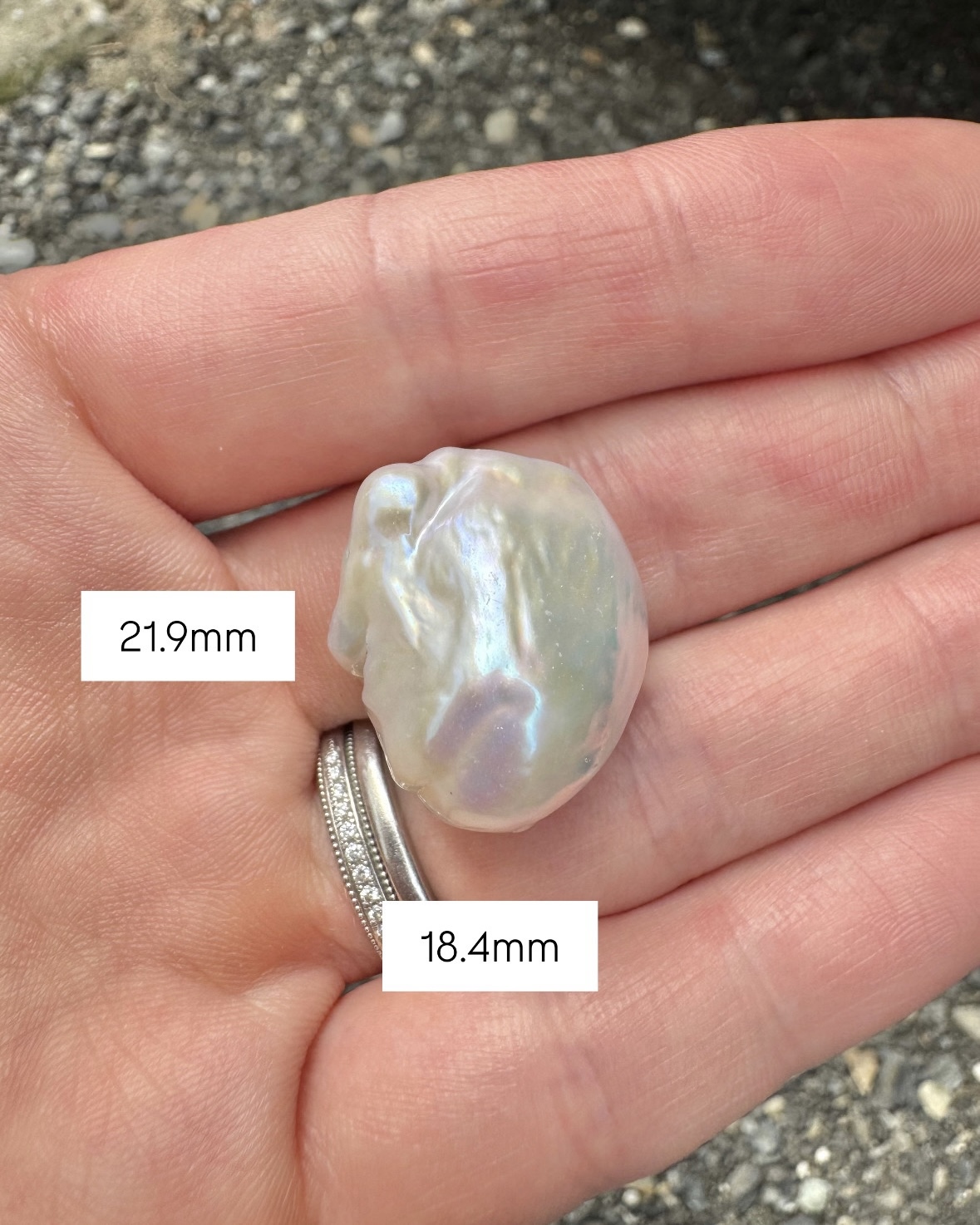 AAAAランク✨セミラウンド ベビーパール 淡水パール 約3~3.5mm 1連売り 