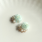 花園ピアス♡【サックスブルー】
