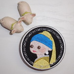 刺しゅうワッペン「真珠ちゃん」