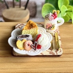 162 ＊チーズケーキセット＊　ミニチュアスイーツ　粘土　ドールハウス　リカちゃん　オブジェ　クレイスイーツ　YUMEmini