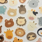 かわいい動物　フレークシール　【28種類】【直径約2〜3㎝】