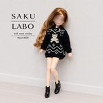 ニット テディベア 熊 トップス  トレーナー 黒 ブラック 服 冬服 くま リカちゃん  