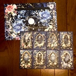 A4両面コラージュ&デザインペーパー　No.31 Moon+/月と鉄柵-群青