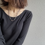 ーsquare chain necklaceー　サージカルステンレス　チェーンネックレス　アレルギー対応