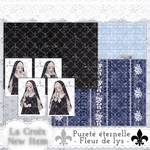 【新作】♱ La Croix ♱ 𝔓𝔲𝔯𝔢𝔱𝔢́ 𝔢́𝔱𝔢𝔯𝔫𝔢𝔩𝔩𝔢 - 𝔉𝔩𝔢𝔲𝔯 𝔡𝔢 𝔩𝔶𝔰 ⚜️⟡.*‬ - 永遠の純潔 - 【デザインペーパー】【ステッカー】【コラージュシート】
