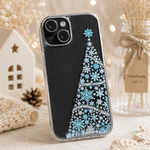 雪の結晶ツリー ❄️透明感あふれる冬のスマホケース　iPhone　Android　クリアケース　iPhone17 16 15 14 13 12 【受注生産】