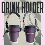 パラコード ドリンクホルダー ペットボトルホルダー カップホルダー 【ブラック×ピンク / グレー×ピンク】