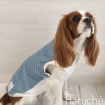 犬服 セミオーダー｜そらいろ小紋のダブルガーゼタンクトップ