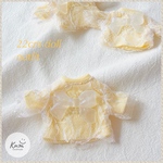 lemon soda🫧 レースレイヤードのTシャツ  22cmドールアウトフィット 22cmドール服