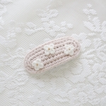 お花のオーバルパッチンピン