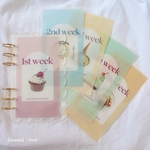 【Sweets】- Refillバインダー貯金 Saving 貯金リフィルA6サイズ 5枚入
