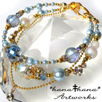‡**Crystal Quartz**‡天然石3連ブレスレット2605