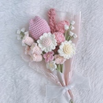 毛糸の花束 ニットフラワー あみぐるみ ピンク系