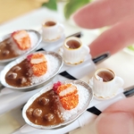 喫茶店のカツカレーペン ミニチュアフード ボールペン