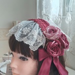 tyobutan様ご専用 ★ボルドーのレースカチューシャ★