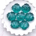 西ドイツヴィンテージ　デザインプラスチックビーズ  2個セット　クリアエメラルドグリーン