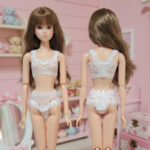 1/6ドール用 白 ブラトップ＆ ショーツ