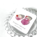 sugar candy bear ~soda collection~ ✵ シュガーキャンディベアの指輪  《 ピーチクリームソーダ 》  ピアス / イヤリング ✨取付金具の色選べます