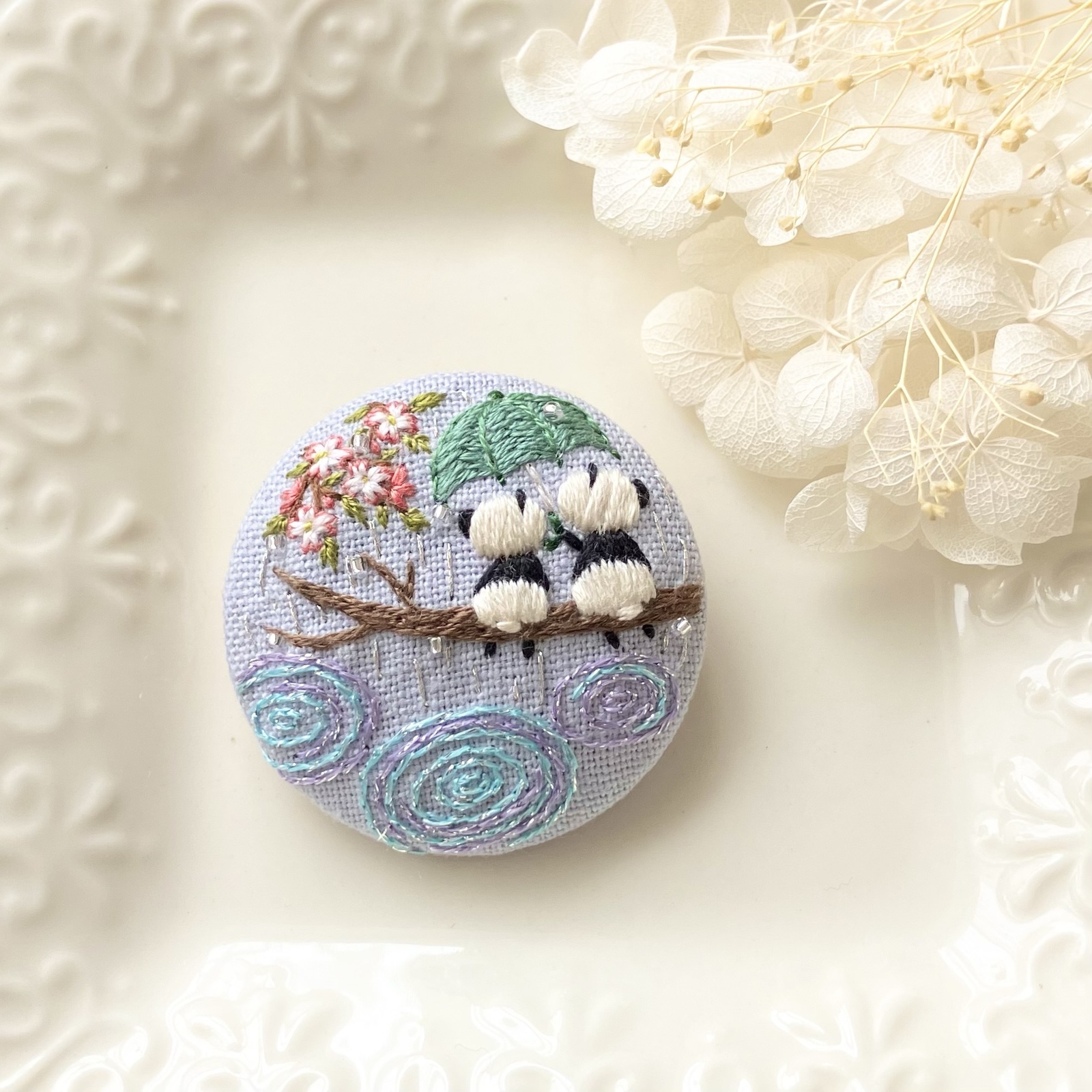 刺繍ミニ壁掛け(2月) - ma＊momo | minne byGMOペパボ 国内最大級の