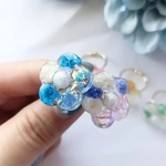 🆕💍【夏季限定】【かすみ草8色】【Mｻｲｽﾞ】かすみ草×キラキラクリアリング💍選べるﾐﾆohana(1つ)