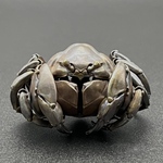 ミナミコメツキガニの自在置物