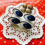レトロポップ★大きめコミックアイ★ぬいぐるみキョロキョロお目々パーツ★2組セット