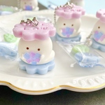 【送料込】大きな紫陽花ゼリーのおばけマシュマロサンドと紫陽花クッキーのボールチェーン