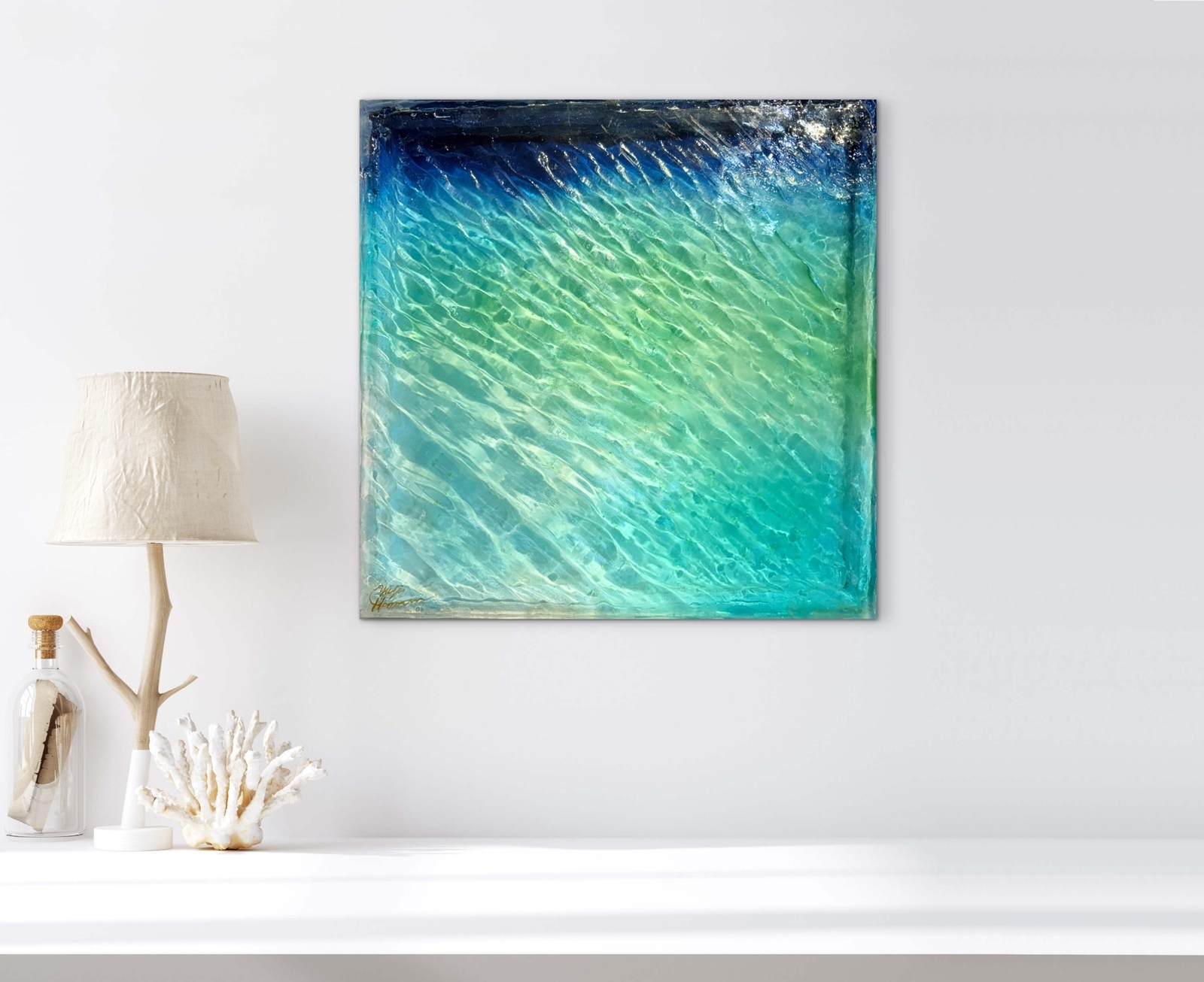 現品販売　凪〜minamo〜アートパネル NO.57 ジャケットサイズ30×30cm 濵村裕二 28,600円