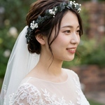 ＊花冠、花かんむり＊❤︎オーダー受付❤︎ かすみ草+ユーカリ「シンプルな花かんむり」
