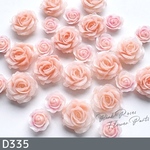 ネイル パーツ バラ 花 ピンク 立体 ミニ デコ 21個 (D335)