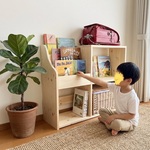 表紙の見える絵本棚　教具棚　マガジンラック　おもちゃ収納　コミック棚　モンテッソーリ　たっぷり収納　「ミディアム 」 90cm