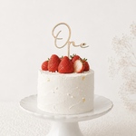 【送料込】ファーストバースデー　木製　ケーキトッパー　One 1歳　誕生日　スマッシュケーキ　バースデーフォト　誕生日フォト　ケーキ