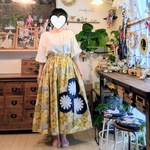 🇲🇫リンクコーデ🇲🇫❇ママとベビーのとっておき 💕ギャザースカート & カボチャパンツ 80又は90 set  🚩親子コーデ 🚩
