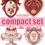🍓【SCU開催記念】compact set / 25種類各3枚 / cotton melody / 人物ステッカー / 装飾ステッカー / 🍓🍒装飾 【ノベルティ付】